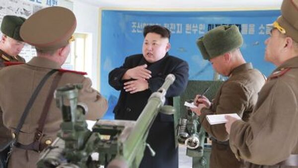 Лидер Северной Кореи Ким Чен Ын во время инспекции подразделений Корейской народной армии - اسپوتنیک افغانستان  