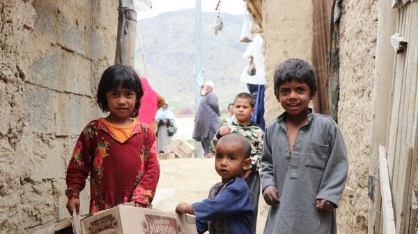 کودکان افغانستان باشندگان کمپ مهاجرین کابل - اسپوتنیک افغانستان  