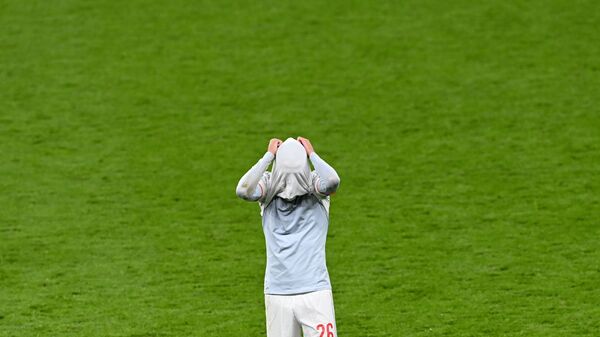 Испанец Педри во время полуфинального матча Евро-2020 по футболу между Италией и Испанией на стадионе Уэмбли в Лондоне - اسپوتنیک افغانستان  