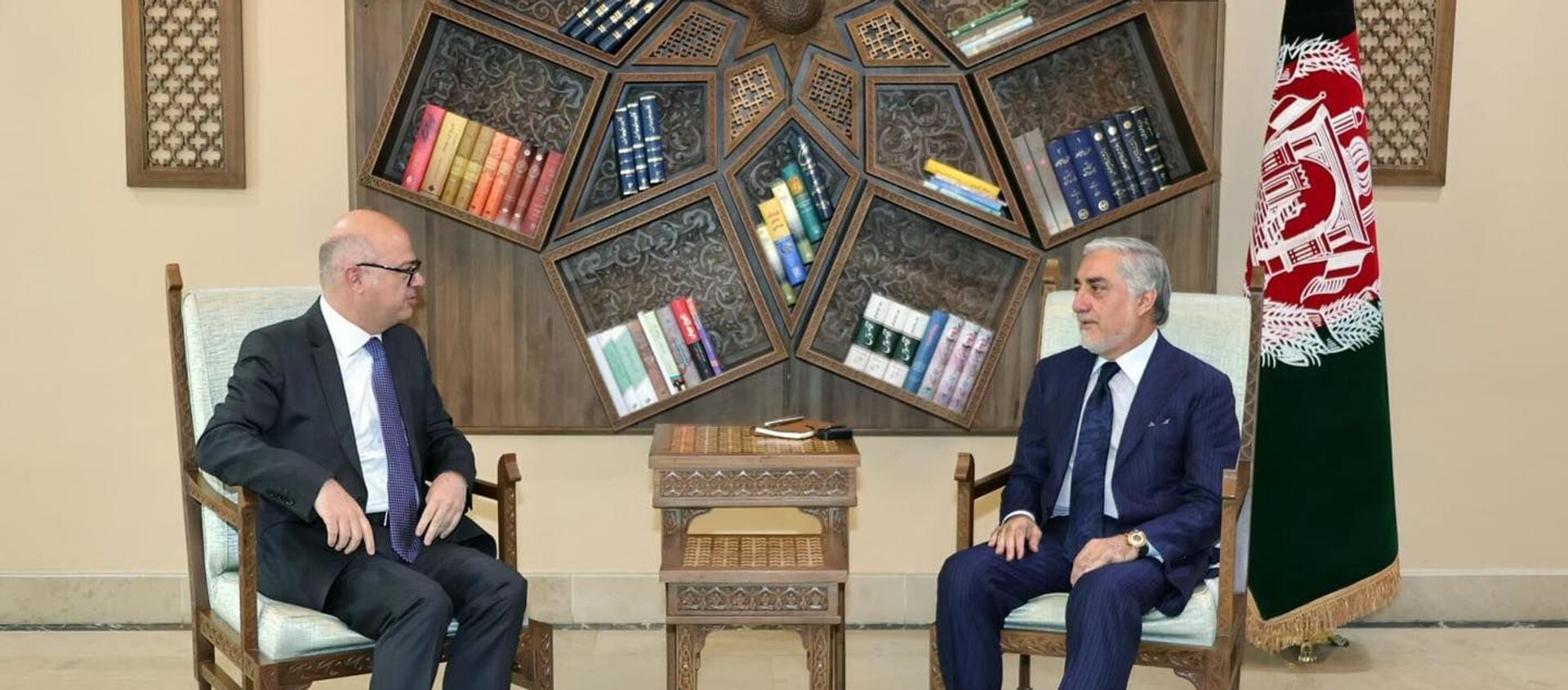 دیدار عبدالله عبدالله با رئيس اکادمی دیپلوماسی امریکا  - اسپوتنیک افغانستان  , 1920, 10.07.2021
