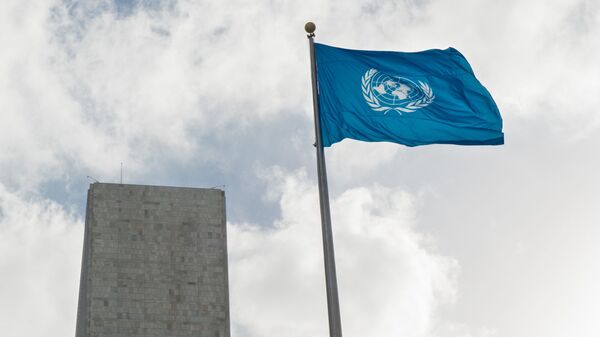 Флаг у Штаб-квартиры ООН в Нью-Йорке - اسپوتنیک افغانستان  