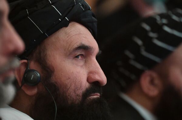 خیرالله خیرخواه، سرپرست وزارت اطلاعات و فرهنگ طالبان (گروه ممنوع در روسیه) در نشست مسکو پیرامون افغانستان - اسپوتنیک افغانستان  