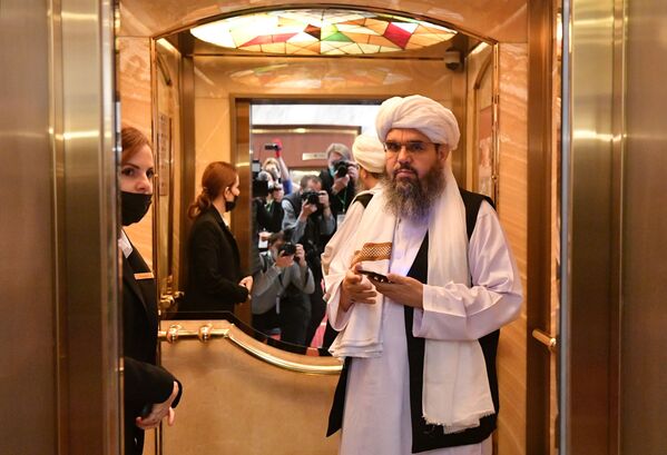 مولوی شهاب الدین دلاور، عضو شورای رهبری دفتر سیاسی طالبان (گروه ممنوع در روسیه) در نشست مسکو درباره افغانستان - اسپوتنیک افغانستان  