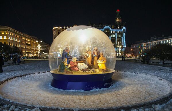 کریسمس در سن پترزبورگ روسیه. - اسپوتنیک افغانستان  