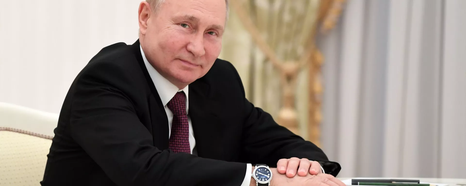 Президент РФ Владимир Путин во время встречи с президентом Исламской Республики Иран Сейедом Эбрахимом Раиси - اسپوتنیک افغانستان  , 1920, 15.02.2022