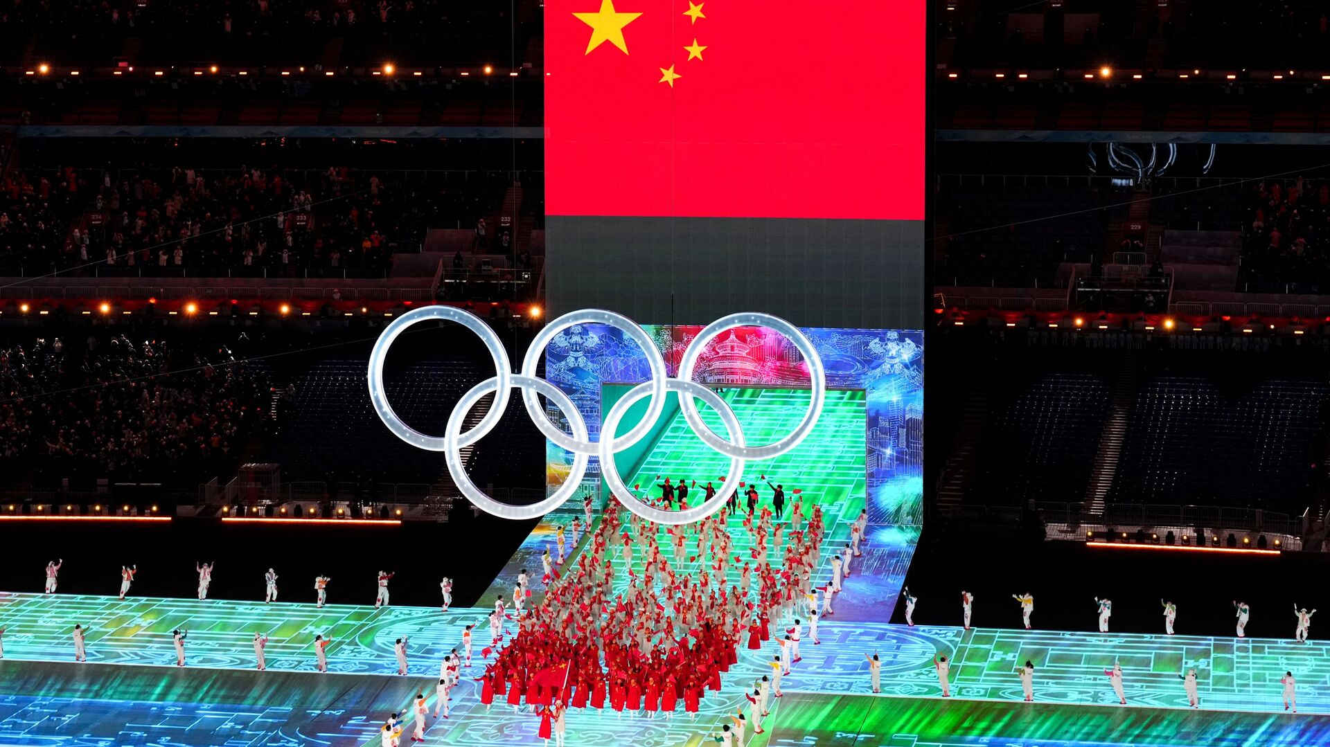 Спортсмены сборной КНР во время парада атлетов на церемонии открытия XXIV зимних Олимпийских игр в Пекине - اسپوتنیک افغانستان  , 1920, 05.02.2022
