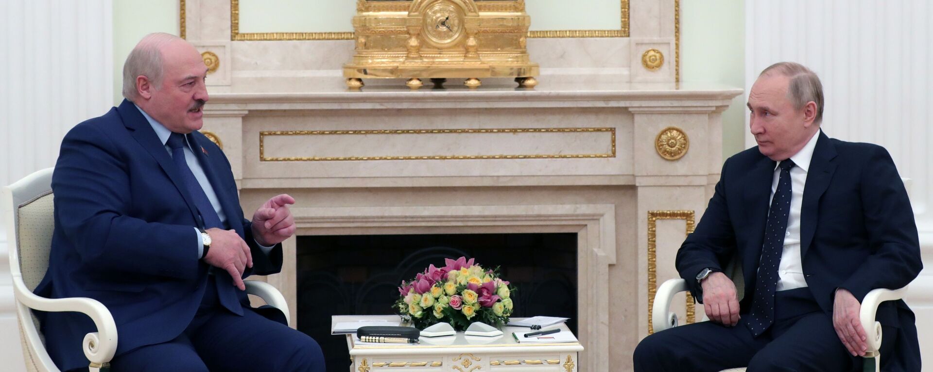Президент Белоруссии Александр Лукашенко и президент РФ Владимир Путин на встрече в Кремле - اسپوتنیک افغانستان  , 1920, 24.06.2023