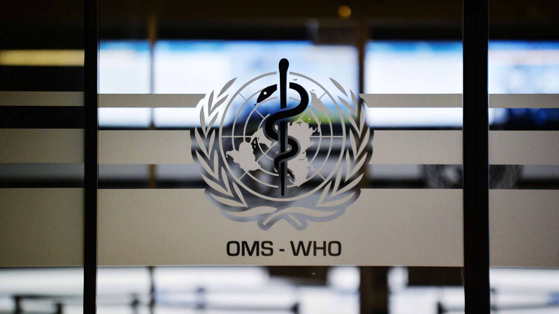 Эмблема Всемирной организации здравоохранения на дверях штаб-квартиры в Женеве - اسپوتنیک افغانستان  , 1920, 04.01.2023