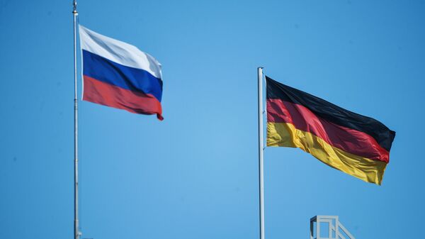 Флаг России и Германии в Берлине - اسپوتنیک افغانستان  