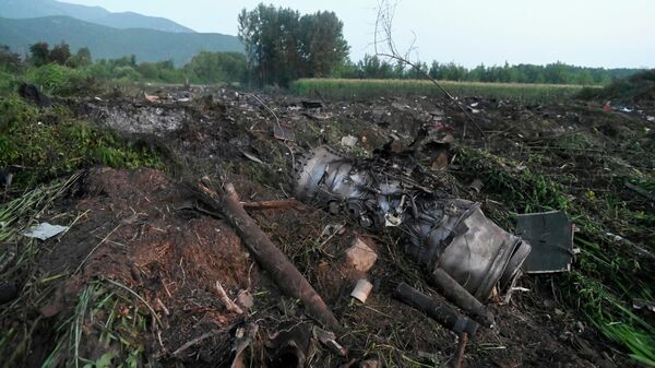 Обломки украинского военно-транспортного самолета Ан-12, разбившегося на севере Греции - اسپوتنیک افغانستان  