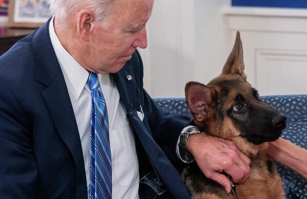 جو بایدن، رئیس‌جمهور ایالات متحده با سگ جدید - اسپوتنیک افغانستان  