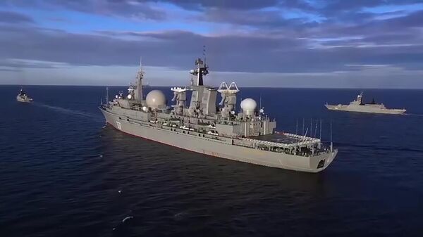 Боевые корабли ВМФ России в северной части Японского моря - اسپوتنیک افغانستان  