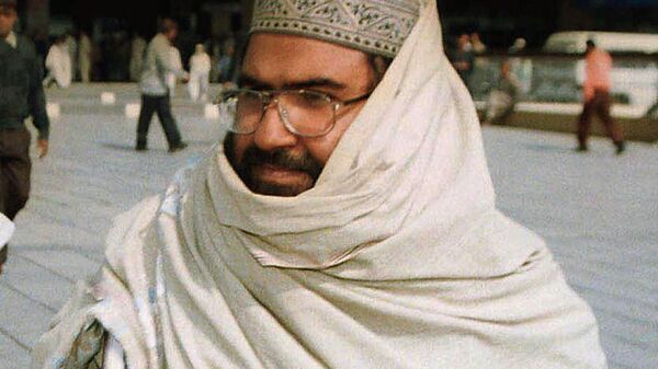 This Jan.22, 2000 File photo shows Maulana Masood Azhar, founder of a major Islamic militant group, Jaish-e-Mohammad whose militants are fighting against Indian troops in Indian-held Kashmir, was arrested by Pakistan's authorites on Monday in Punjab province - اسپوتنیک افغانستان  