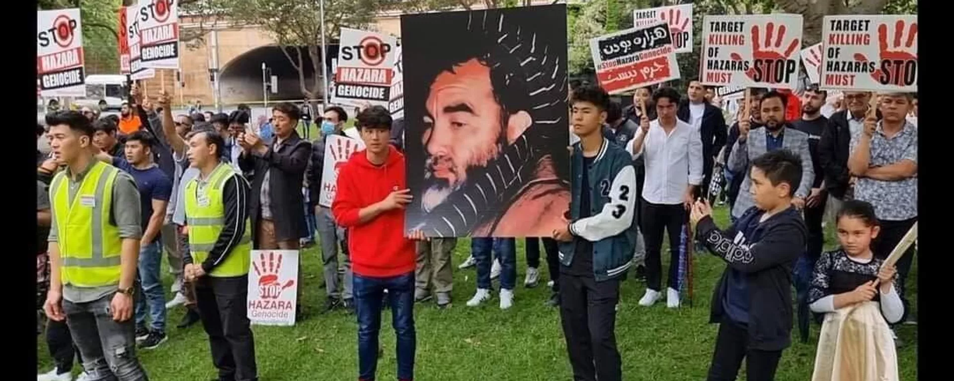 راهپیمایی افغانستانی ها در کشورهای گوناگون برای توقف نسل کشی هزاره ها - اسپوتنیک افغانستان  , 1920, 08.10.2022