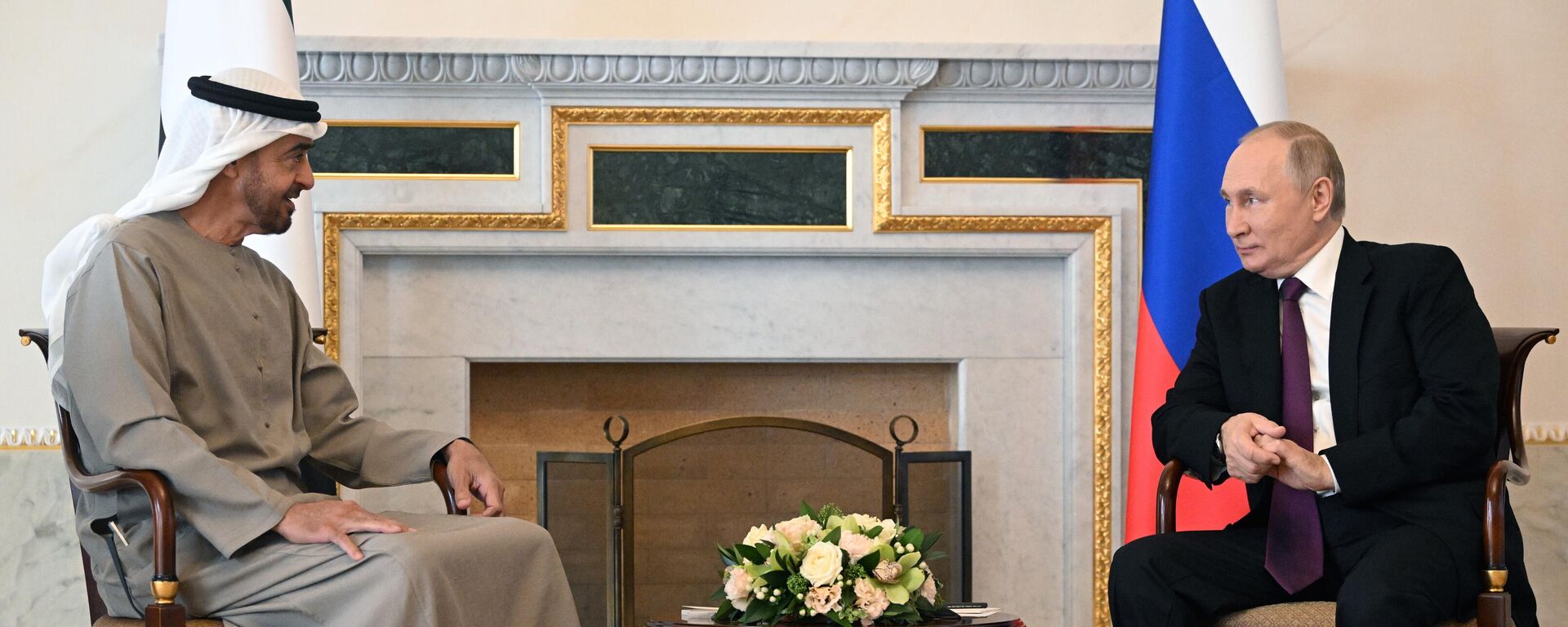 Встреча президента РФ В. Путина с президентом ОАЭ М. бен Заидом Аль Нахайяном - اسپوتنیک افغانستان  , 1920, 12.10.2022