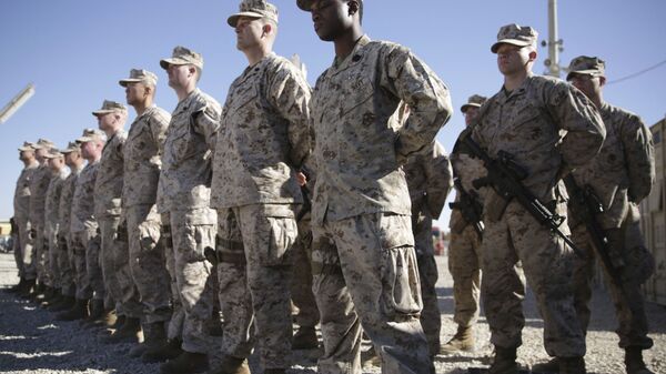 Морские пехотинцы США в военном лагере Шораб в провинции Гильменд, Афганистан - اسپوتنیک افغانستان  