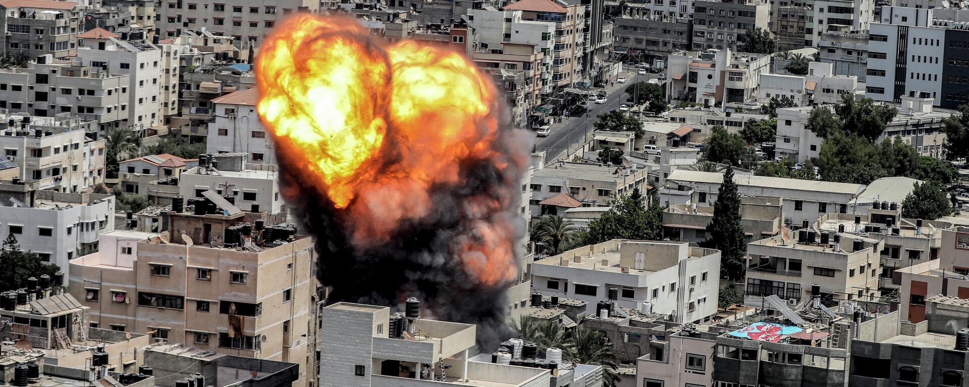 أثار قصف الطيران الحربي التابع للجيش الإسرائيلي على قطاع غزة، مدينة غزة 6 أغسطس 2022 - اسپوتنیک افغانستان  , 1920, 19.11.2022