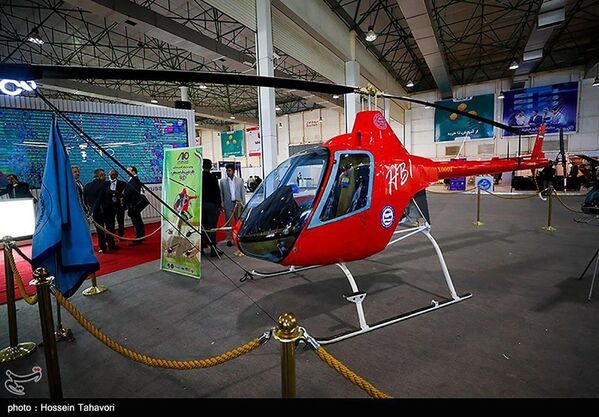 هیلیکوپتر تولید ایران نیز در این نمایشگاه به نمایش گذاشته شد. - اسپوتنیک افغانستان  