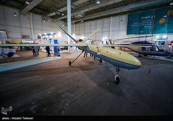 هواپیمای نظامی به نمایش گذاشته شده در یازدهمین نمایشگاه هوافضا در کیش. - اسپوتنیک افغانستان  