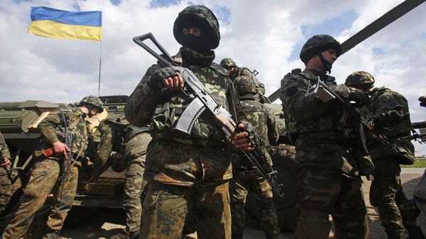 Украинские военные на линии разграничения в Донбассе - اسپوتنیک افغانستان  