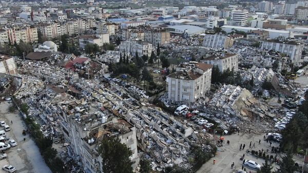 Пострадавший в результате землетрясения турецкий город Хатай - اسپوتنیک افغانستان  