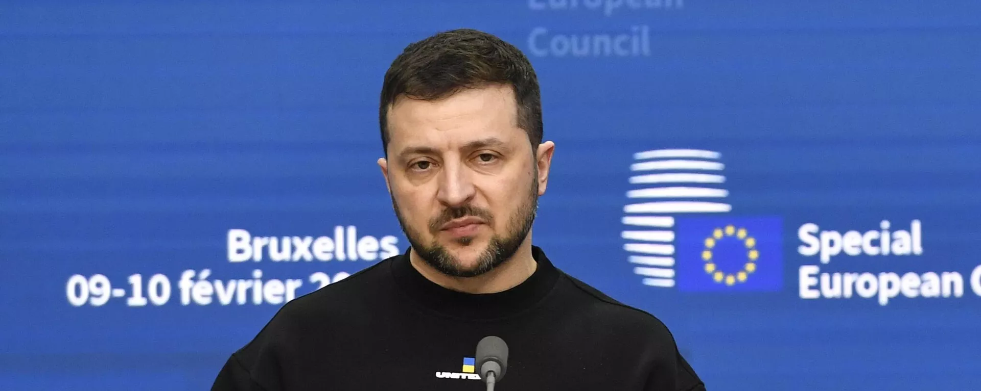 Президент Украины Владимир Зеленский во время пресс-конференции на саммите ЕС в Брюсселе, Бельгия - اسپوتنیک افغانستان  , 1920, 30.05.2023