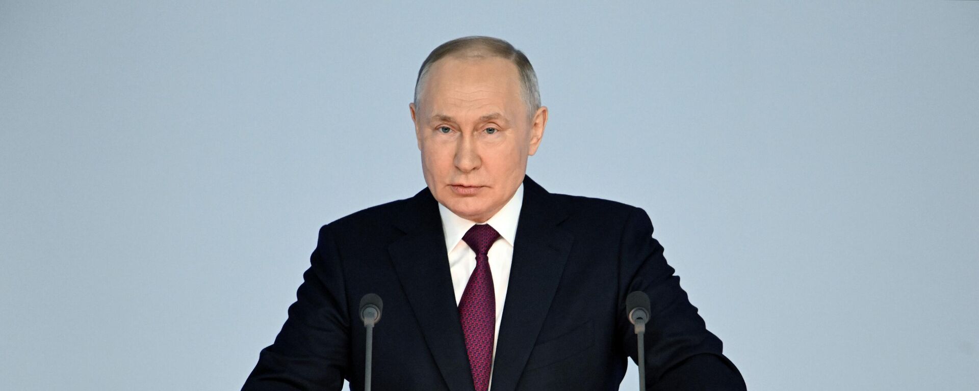  Президент РФ Владимир Путин выступает с ежегодным посланием Федеральному собранию - اسپوتنیک افغانستان  , 1920, 05.04.2023