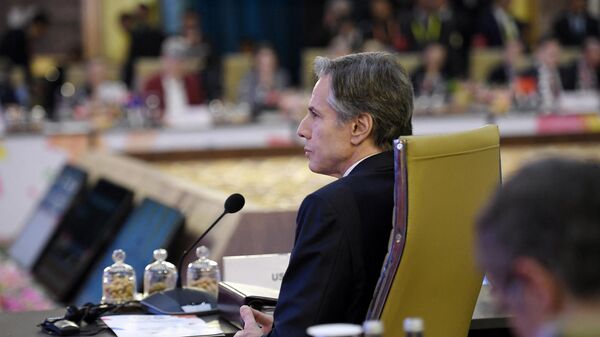 Государственный секретарь США Энтони Блинкен на встрече глав МИД G20 в Нью-Дели - اسپوتنیک افغانستان  