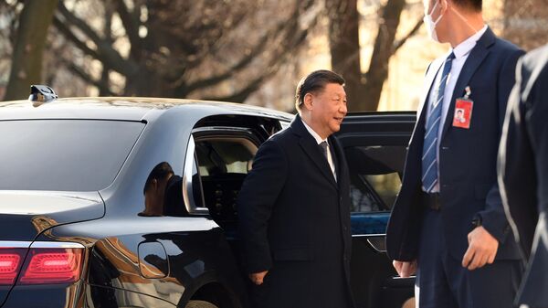 Председатель Китайской Народной Республики Си Цзиньпин перед встречей с президентом РФ Владимиром Путиным - اسپوتنیک افغانستان  