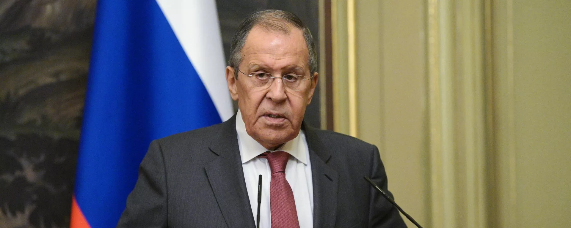 Министр иностранных дел РФ Сергей Лавров на пресс-конференции по итогам встречи в Москве с министром иностранных дел Ирана Хоссейном Амиром Абдоллахияном - اسپوتنیک افغانستان  , 1920, 05.05.2023
