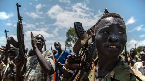 Повстанцы-оппозиционеры во время военных учений на базе в Южном Судане - اسپوتنیک افغانستان  