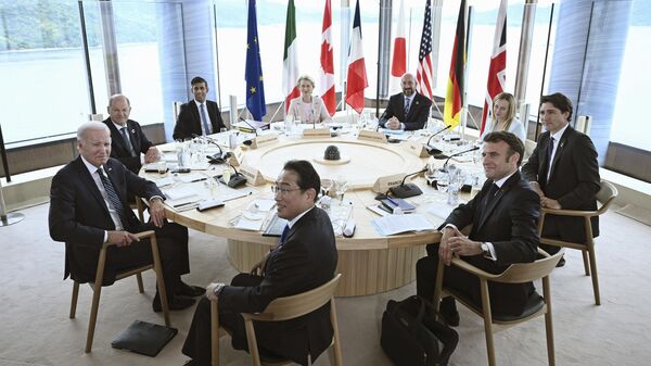 Сессия лидеров стран G7 на саммите в Хиросиме, Япония - اسپوتنیک افغانستان  