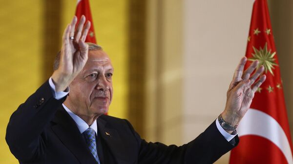 Президент Турции Реджеп Тайип Эрдоган после победы на выборах - اسپوتنیک افغانستان  