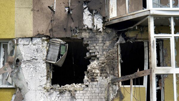 Жилой дом в центре Воронежа, пострадавший в результате атаки беспилотника - اسپوتنیک افغانستان  