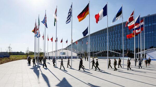 Флаги стран-участниц на саммите НАТО в Брюсселе - اسپوتنیک افغانستان  