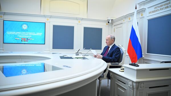 Президент РФ Владимир Путин принял участие в заседании Совета глав государств – членов ШОС - اسپوتنیک افغانستان  