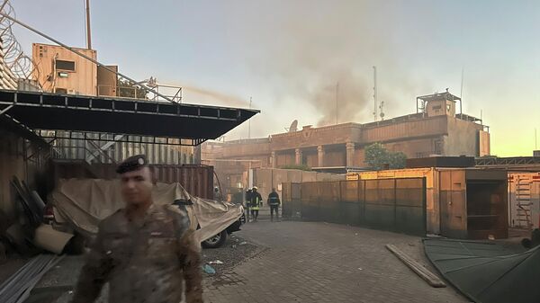 Дым над посольством Швеции в Багдаде - اسپوتنیک افغانستان  