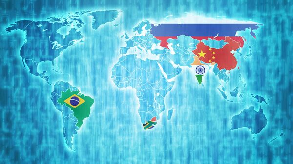 Страны-члены БРИКС на цифровой карте мира - اسپوتنیک افغانستان  