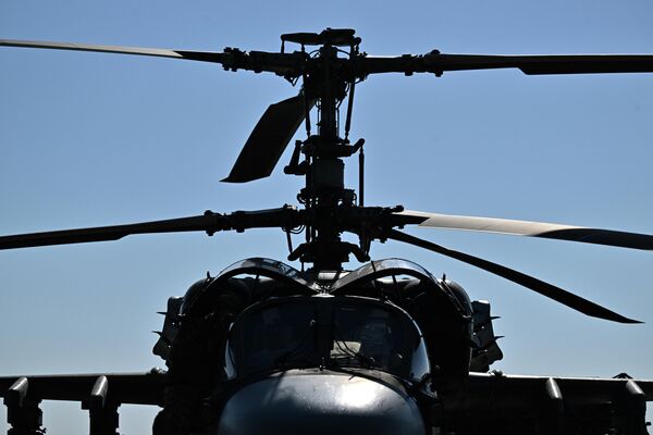 هلیکوپتر Ka-52 در منطقه عملیات نظامی ویژه. - اسپوتنیک افغانستان  