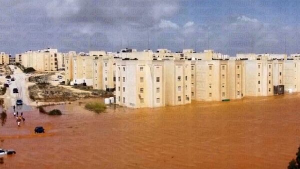 Улицы а затоплены после шторма Даниэль в Мардже, Ливия - اسپوتنیک افغانستان  