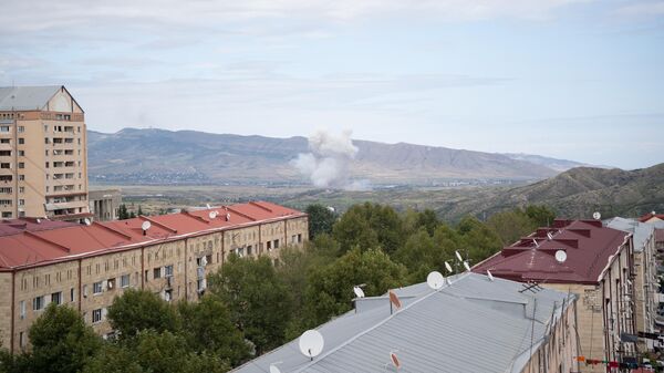 Дым в окрестностях Степанакерта в Нагорном Карабахе - اسپوتنیک افغانستان  
