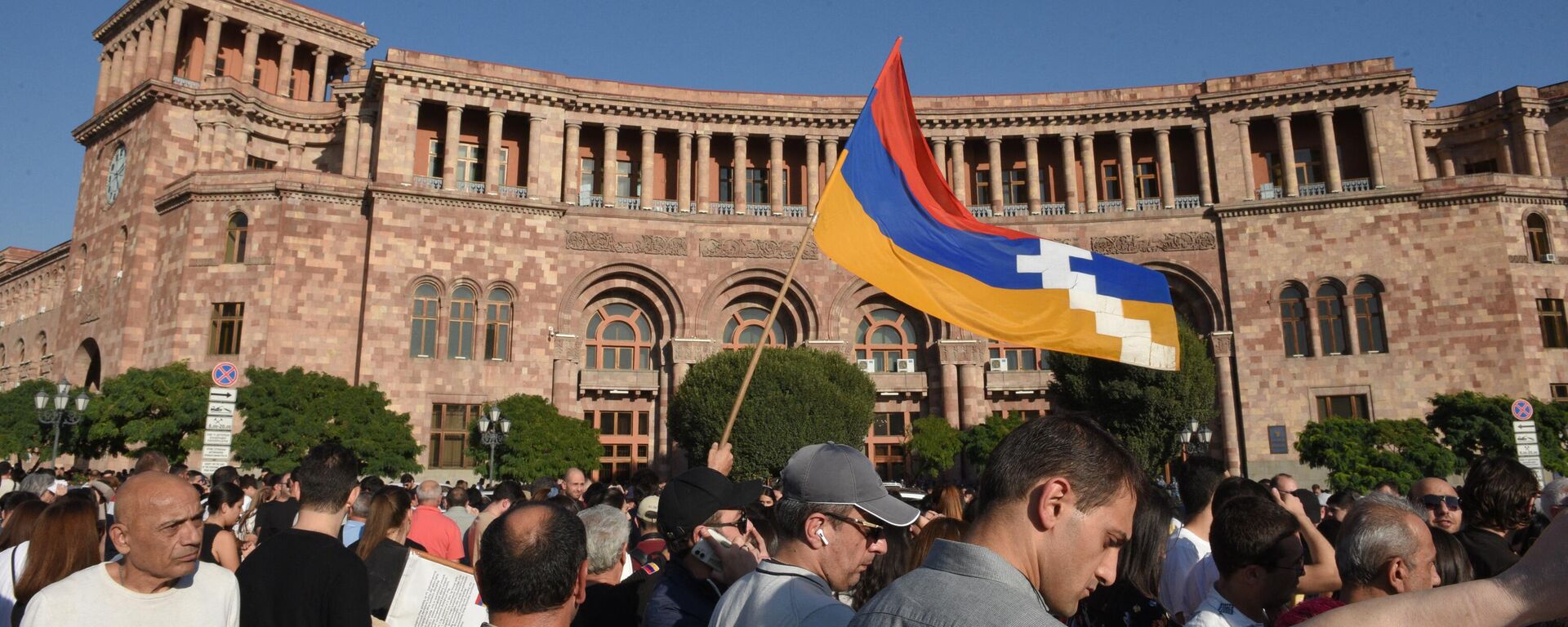 Участники протестов в Ереване на фоне эскалации в Нагорном Карабахе - اسپوتنیک افغانستان  , 1920, 21.09.2023