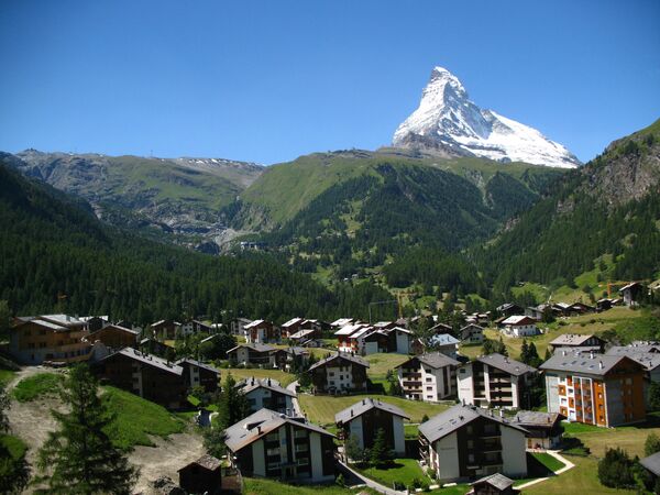 نمایی از Matterhorn از تله کابین Gornergrat، Winkelmatten/Zermatt، سوئیس - اسپوتنیک افغانستان  