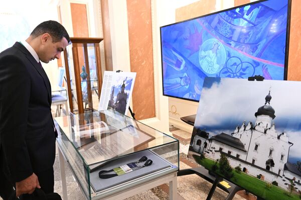 نمایشگاه در ساختمان تالار شهر کازان قبل از آغاز نشست پنجم فرمت مشورتی مسکو در مورد افغانستان. - اسپوتنیک افغانستان  
