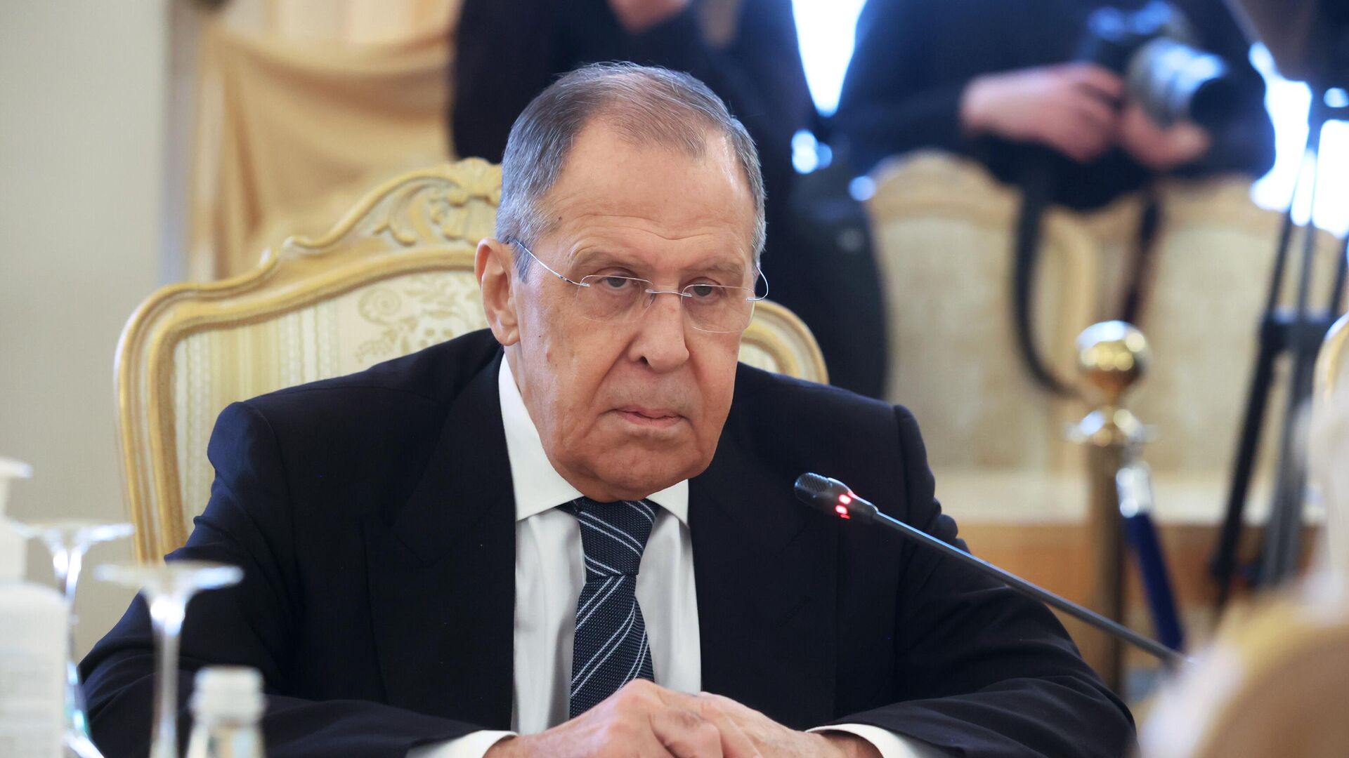 Министр иностранных дел РФ Сергей Лавров во время встречи с министром иностранных дел Саудовской Аравии Фейсалой бен Фарханом Аль Саудом в Москве - اسپوتنیک افغانستان  , 1920, 10.10.2023