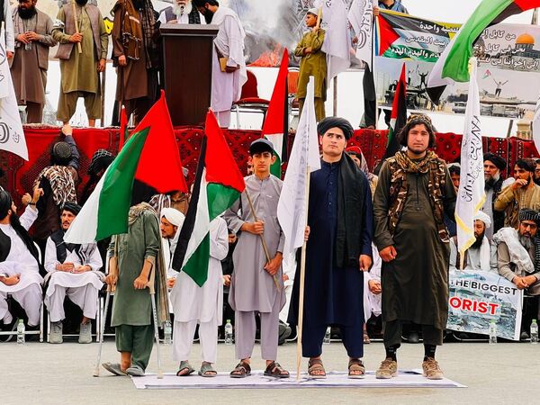 تجمع تعدادی از مردم در کابل در حمایت از فلسطین - اسپوتنیک افغانستان  