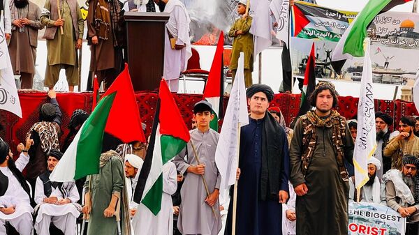 Демонстрации в Кабуле в поддержку Палестины - اسپوتنیک افغانستان  
