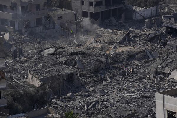 تخریب های ناشی از بمباران هوایی اسرائیل در شهر غزه مشاهده می شود - اسپوتنیک افغانستان  