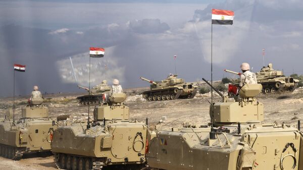 Танки египетской армии на границе с Газой  - اسپوتنیک افغانستان  