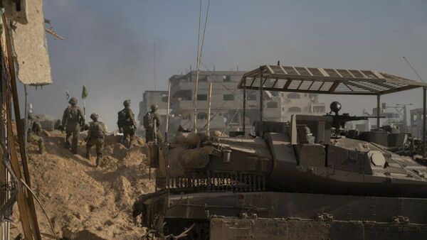 Израильские военные во время наземной операции внутри сектора Газа  - اسپوتنیک افغانستان  